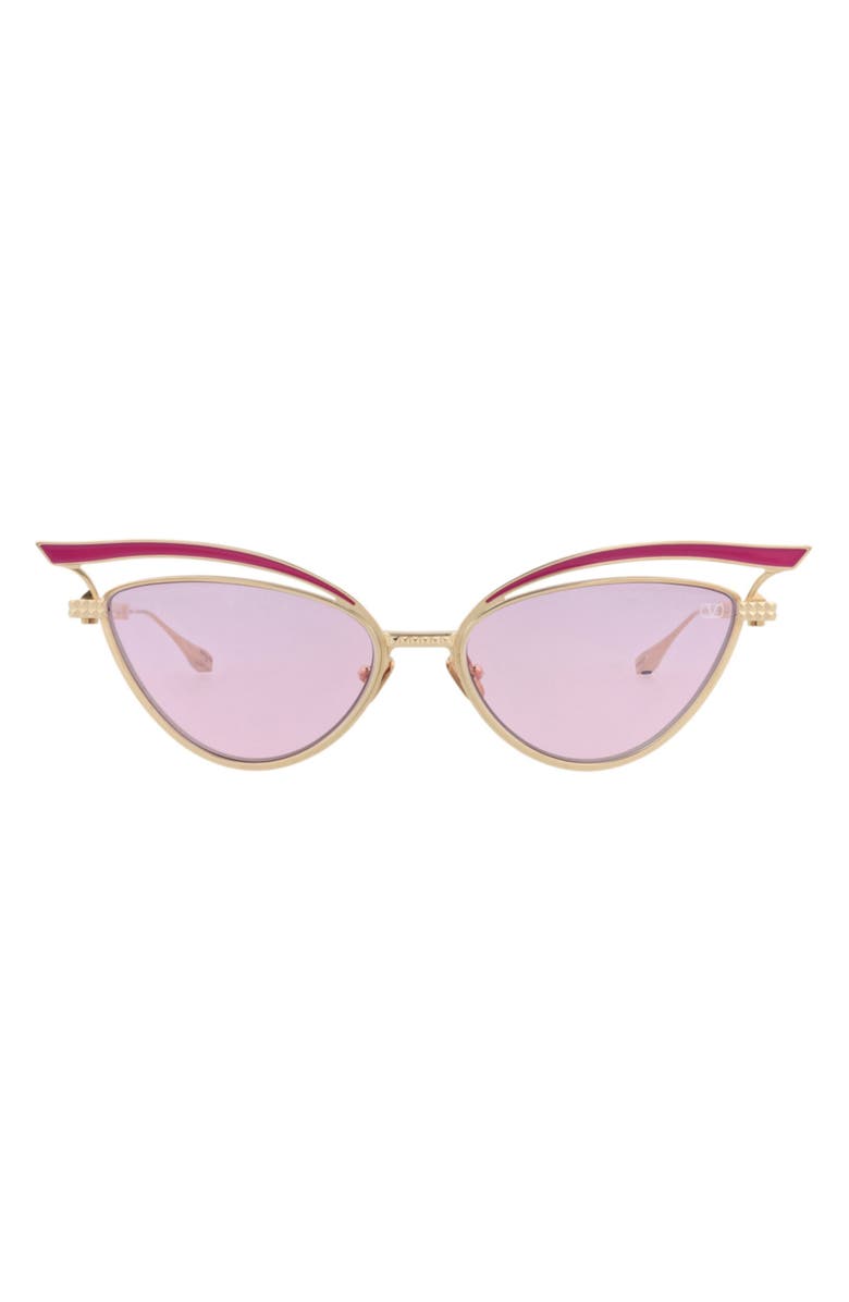 Valentino 55mm Cat Eye Sunglasses, Main, color, Gold Gold Pink