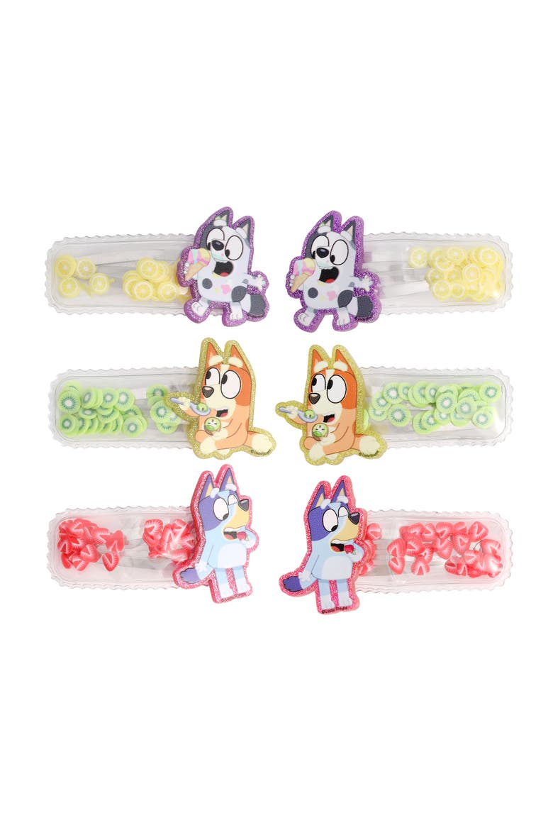 Hair Clip 6-Piece Set - Snap Back Shaker Hair Clips, Bluey Accessories, Main, color, Multicolored