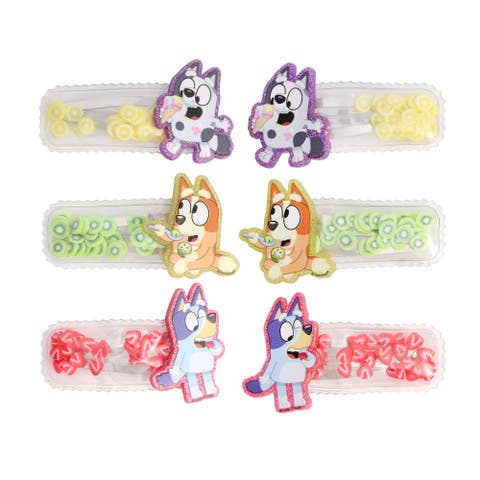 Hair Clip 6-Piece Set - Snap Back Shaker Hair Clips, Bluey Accessories