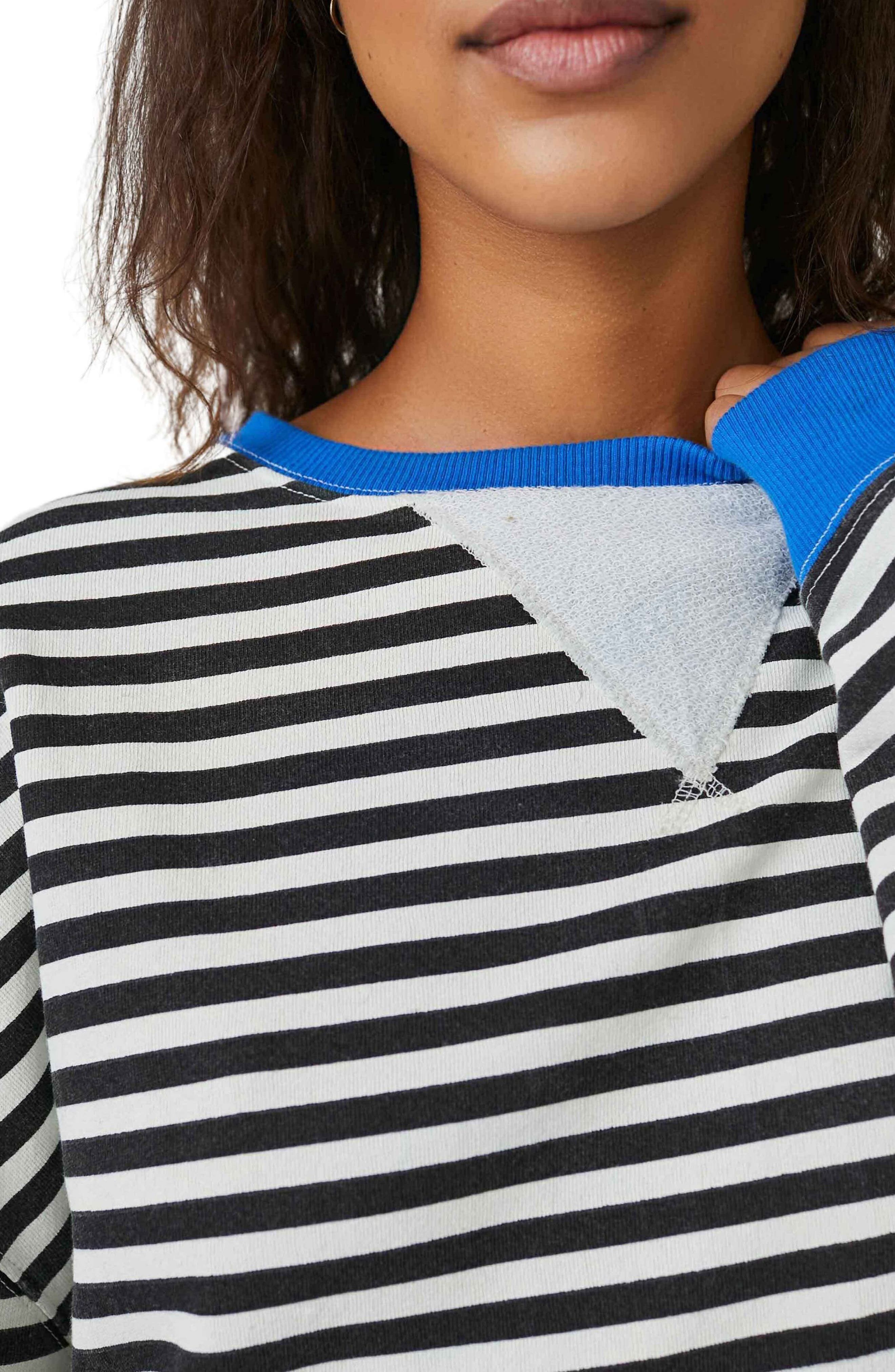 Free People Oversize Stripe Sweatshirt — фото 4