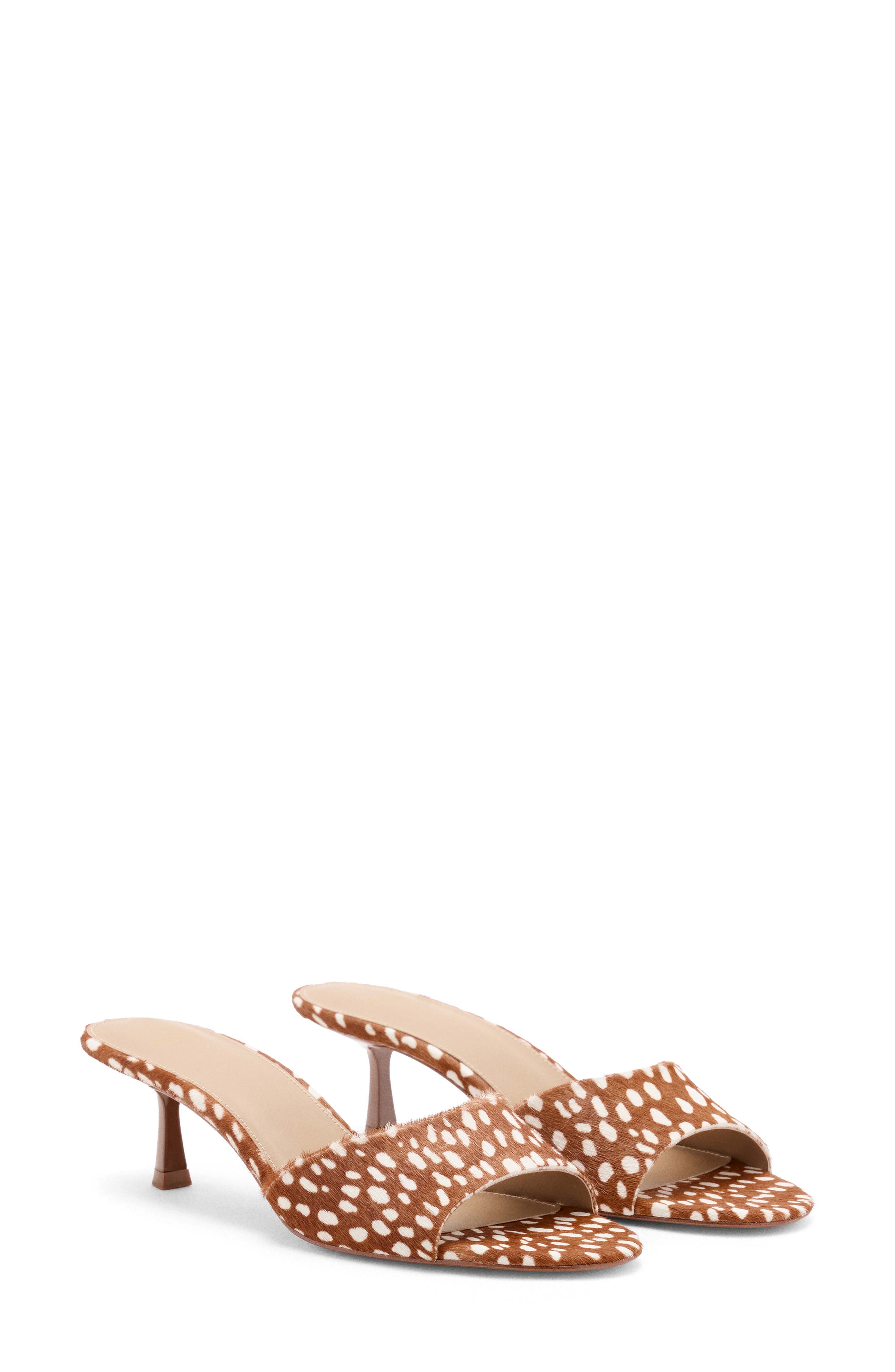 Genuine Calf Hair Sandal, Main, color, MEDIUM BROWN