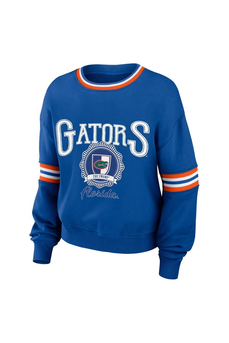 Women's WEAR by Erin Andrews Royal Florida Gators Vintage Pullover Sweatshirt, Alternate, color, Royal