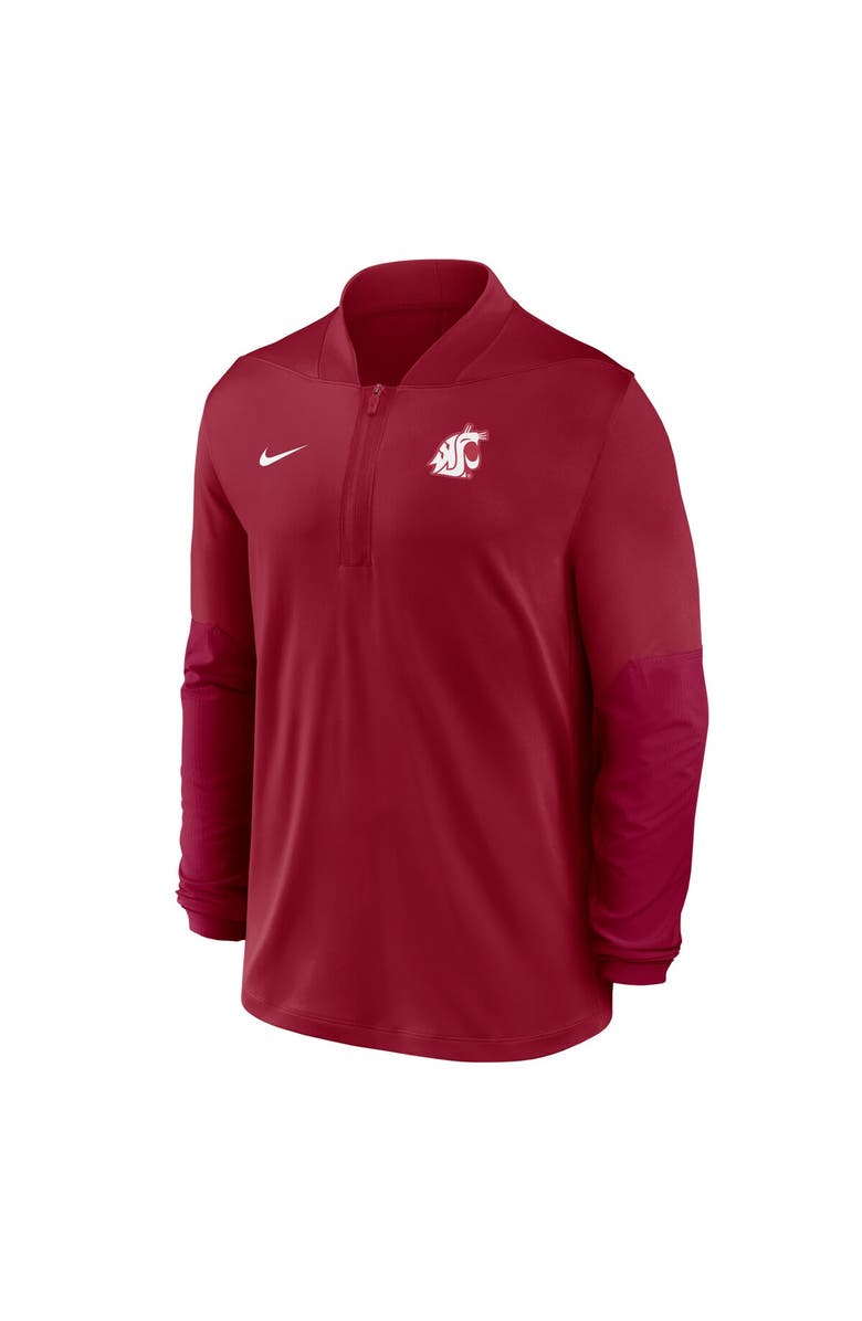 Nike Men's Nike  Crimson Washington State Cougars Dri-FIT Half-Zip Pullover, Alternate, color, Crimson