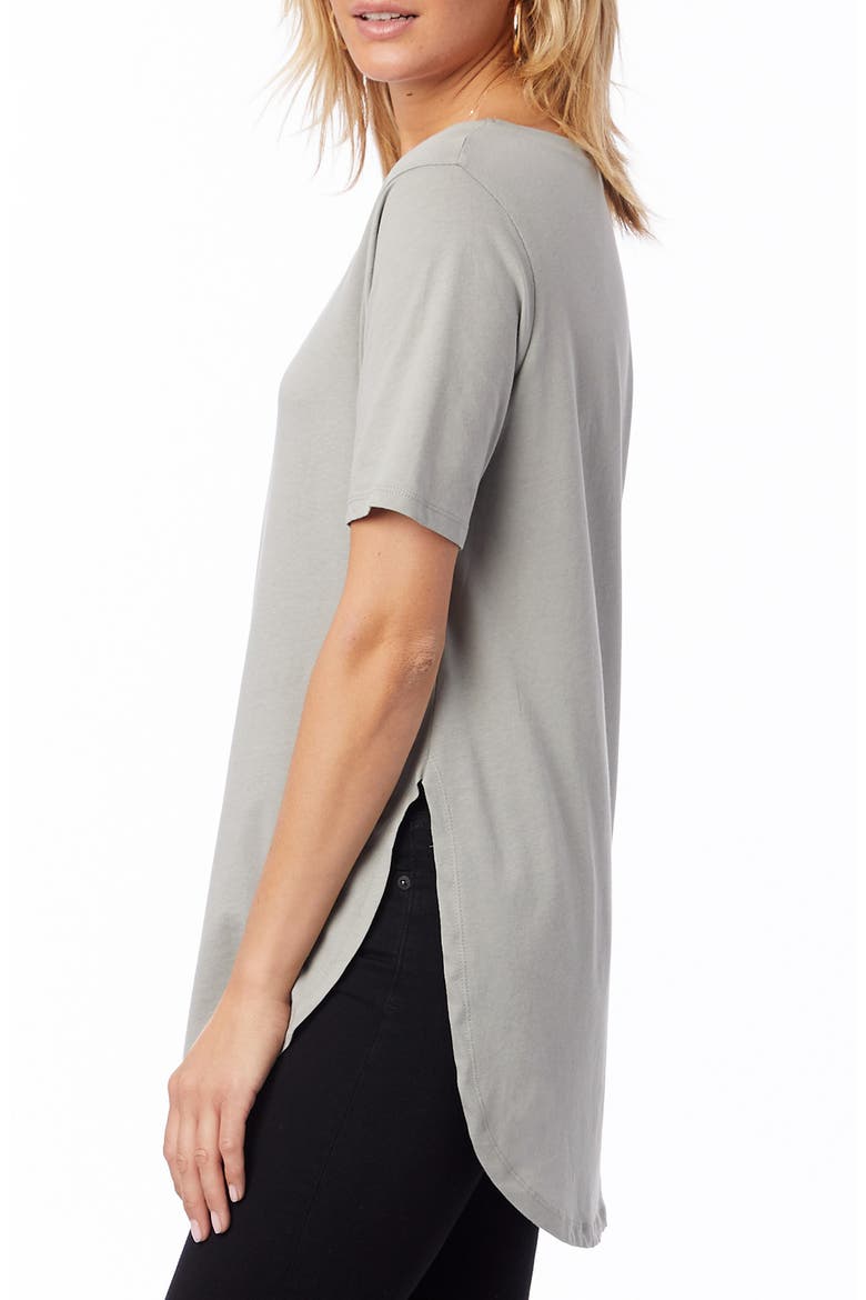 Organic Cotton Half Sleeve Tunic, Alternate, color, EARTH GREY