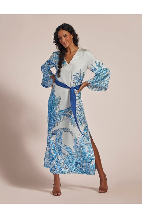 Trees of Blue Jessamine Caftan
