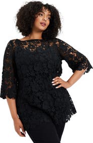 June + Vie Allover Lace Top