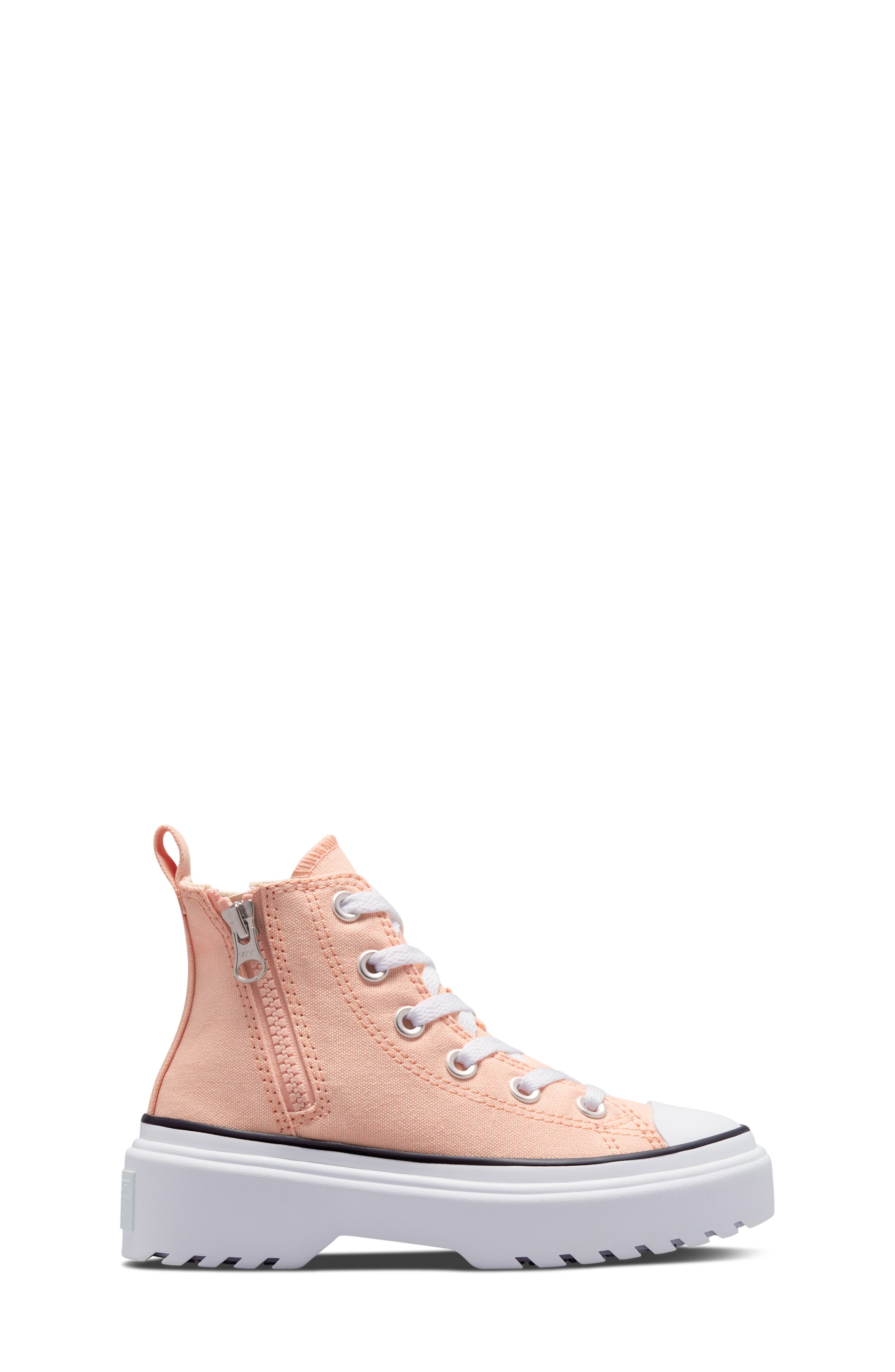 Converse Kids' Chuck Taylor<sup>®</sup> All Star<sup>®</sup> Lugged High Top Sneaker, Alternate, color, Cheeky Coral/ White/ Black