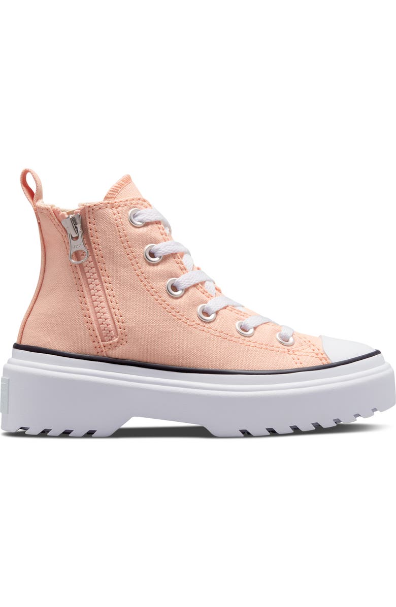 Converse Kids' Chuck Taylor<sup>®</sup> All Star<sup>®</sup> Lugged High Top Sneaker, Alternate, color, Cheeky Coral/ White/ Black