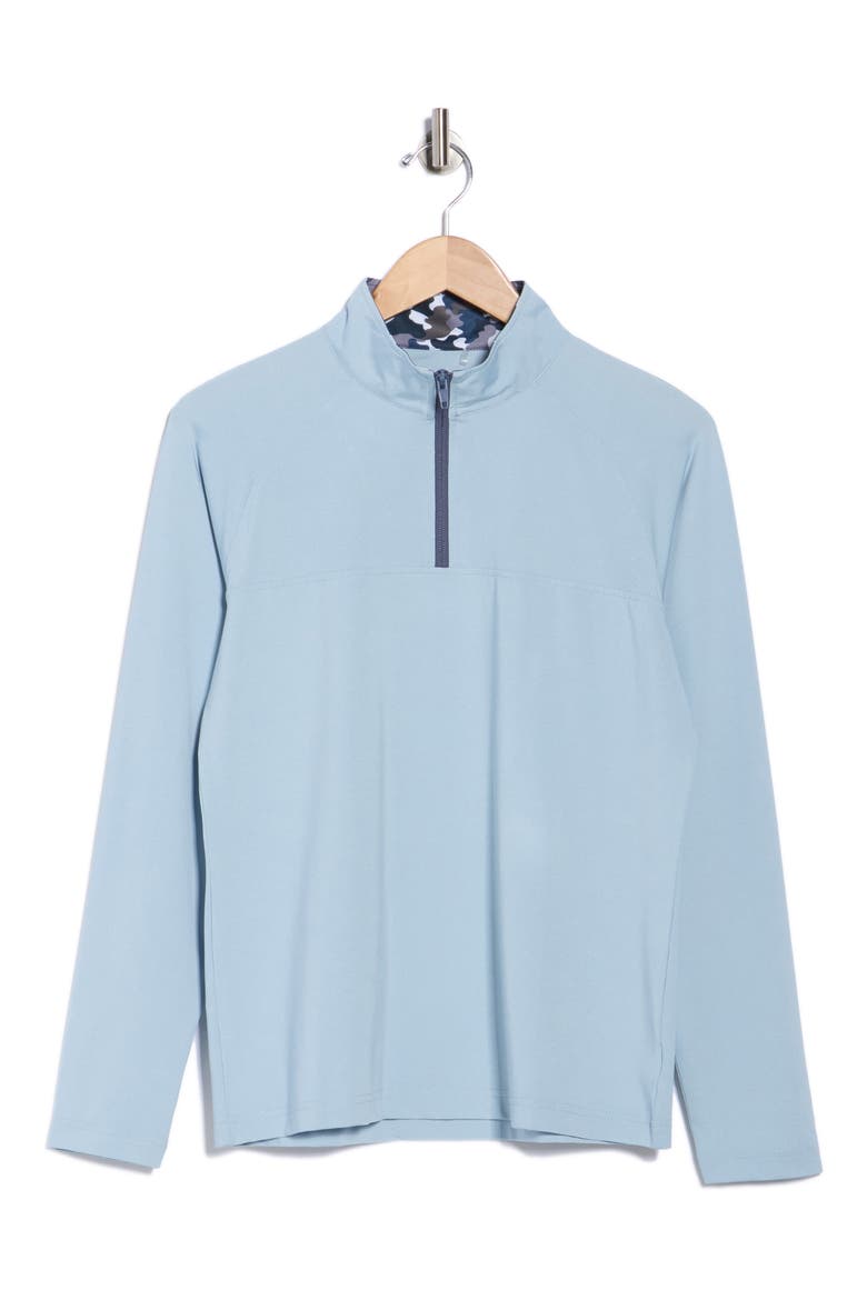 Cook Quarter Zip Pullover, Alternate, color, SKY HEATHER