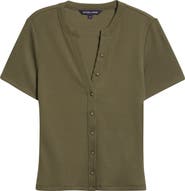 Veronica Beard Dilia Rib Top