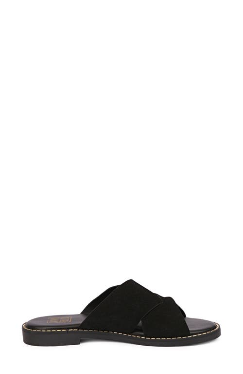 Saint G Blossom Slide Sandal In Black