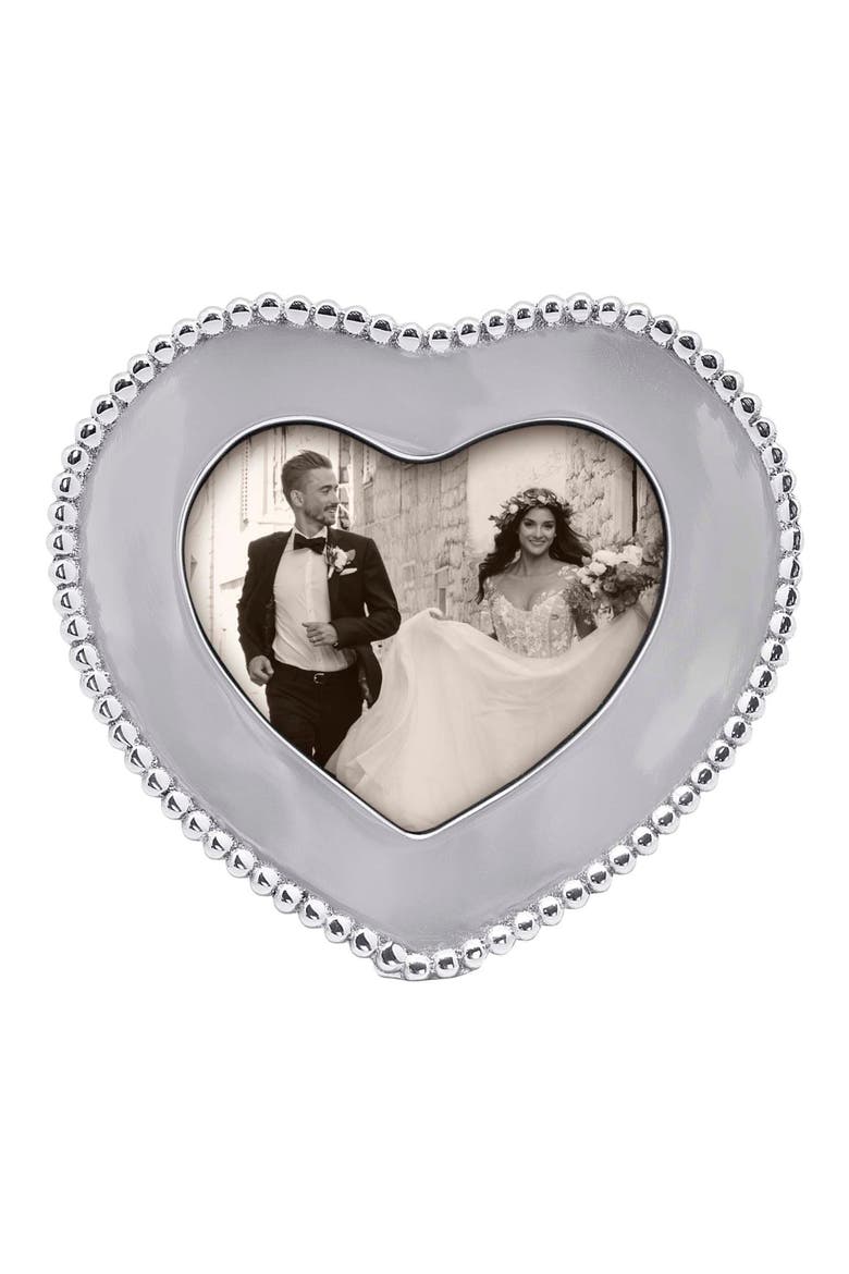 Heart Bead 4 x 6-Inch Picture Frame, Main, color, NO COLOR