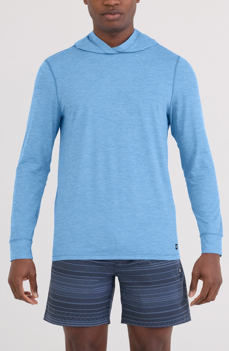 SAXX DropTemp<sup>®</sup> All Day Cooling Hoodie, Main, color, Tranquil Blue Heather