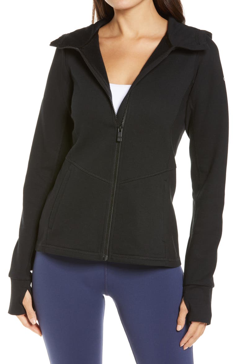 Foundation Zip Hoodie, Main, color, BLACK