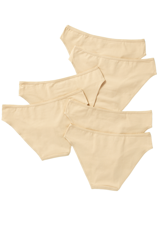 Yellowberry Everyday Cotton Undie 6pk In Fawn