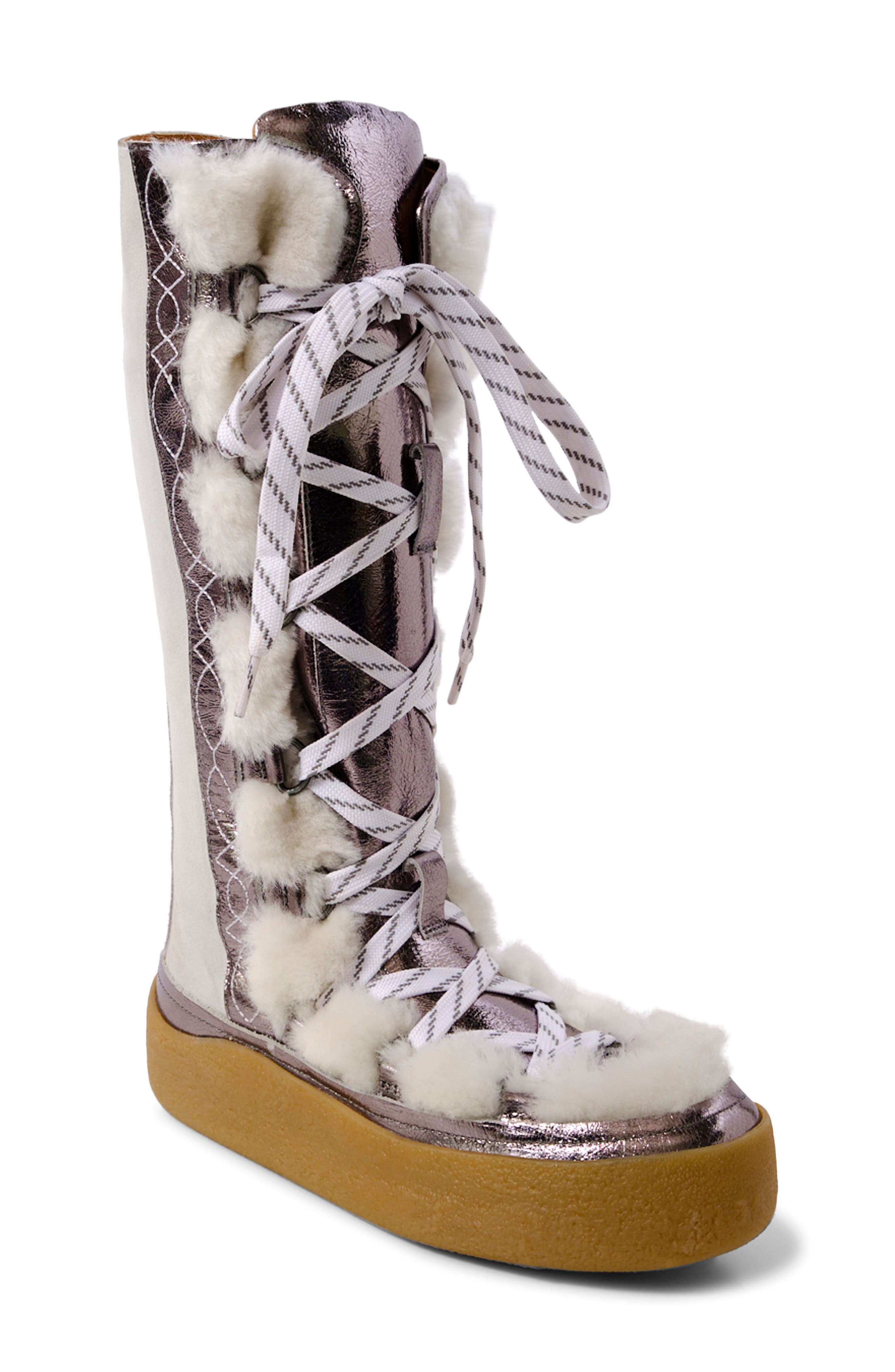 Free People Wilder Genuine Shearling Boot, Main, color, 