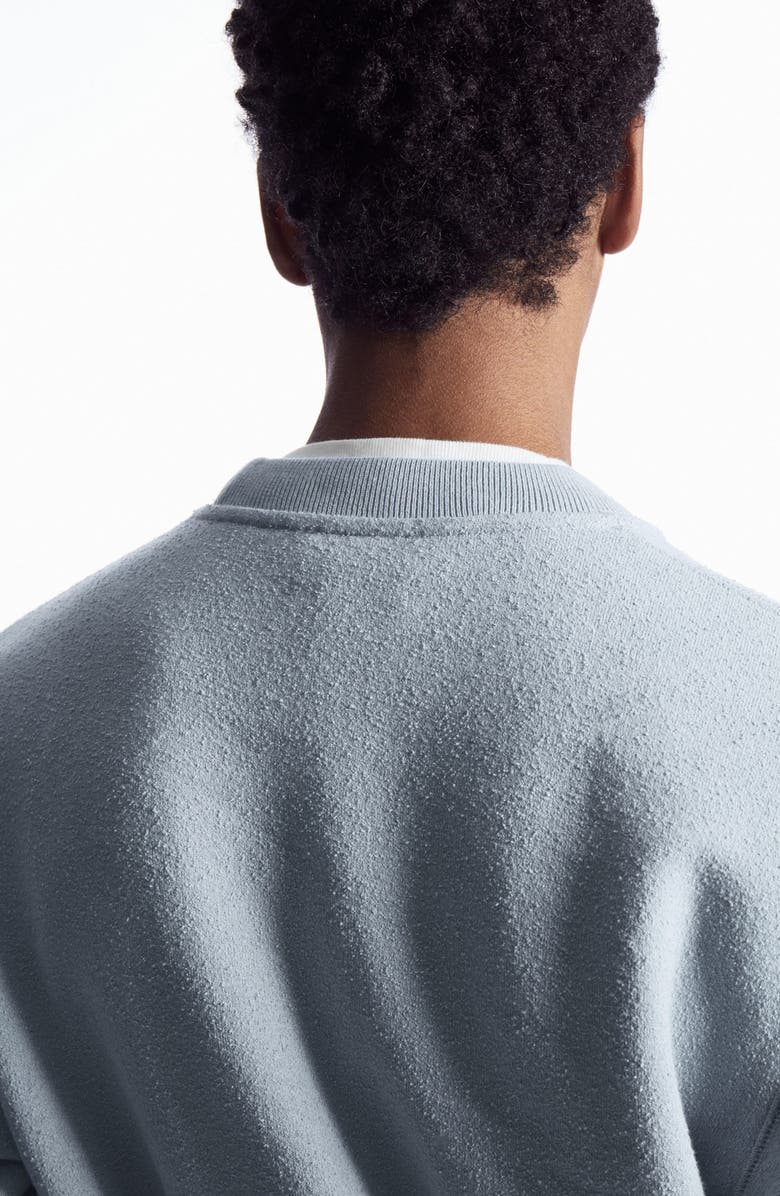 COS Relaxed Fit Textured Jersey Sweatshirt, Alternate, color, Blue Dusty Light Highlig