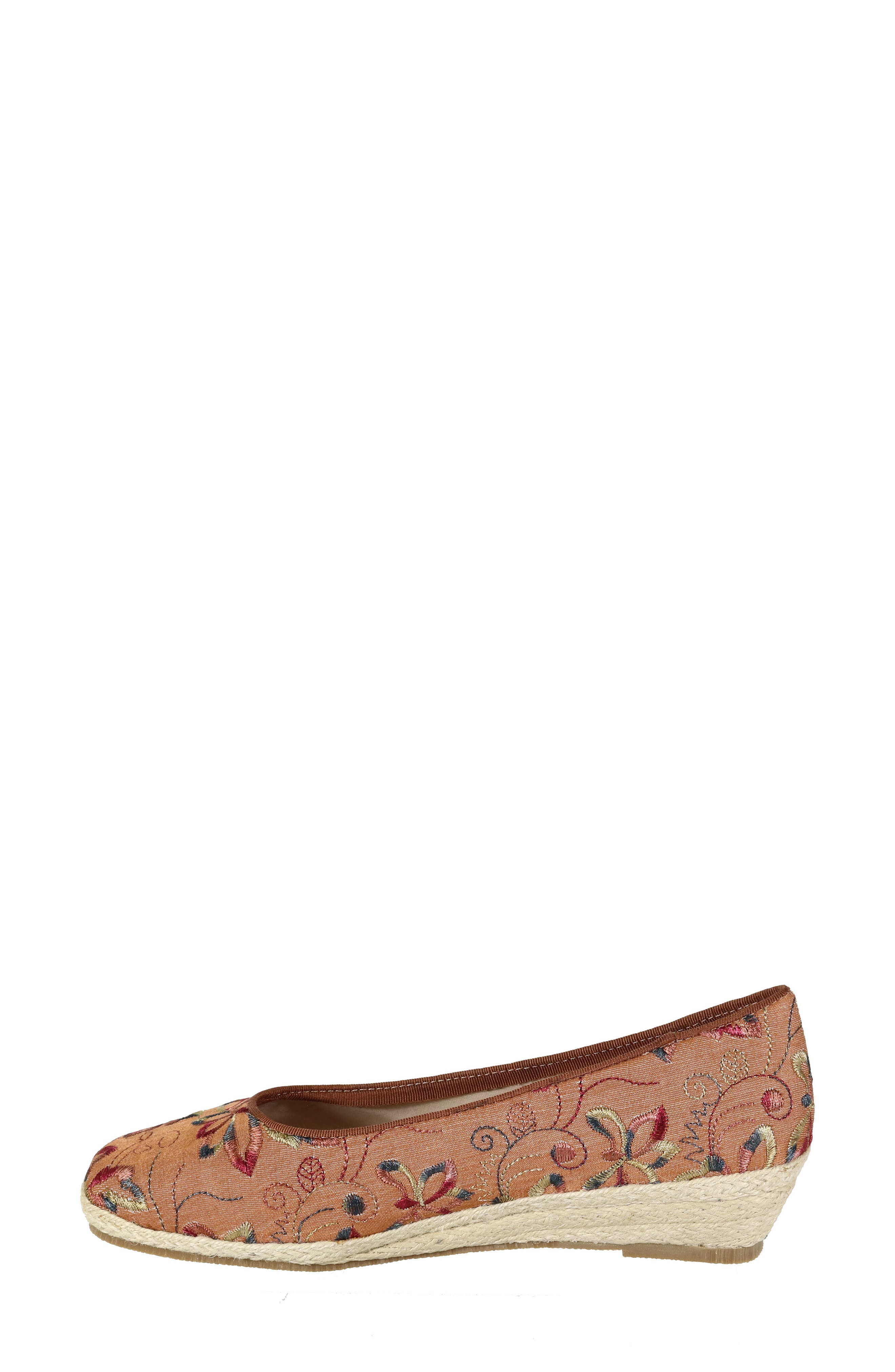 David Tate Stroll Espadrille Flat, Alternate, color, Rust Multi Fabric