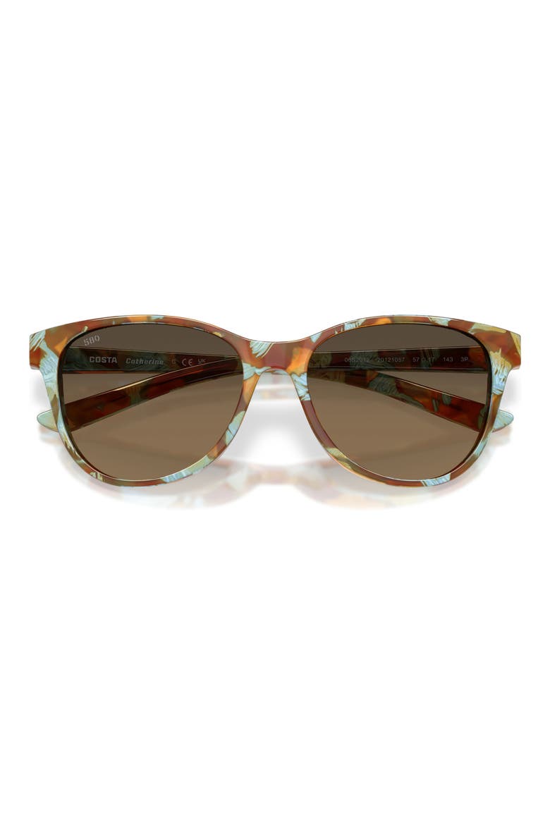 Catherine 57mm Gradient Polarized Phantos Sunglasses, Alternate, color, CIELO OCEAN TORT / COPPER 580G