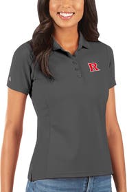 ANTIGUA Women's Antigua Charcoal Rutgers Scarlet Knights Legacy Pique Polo