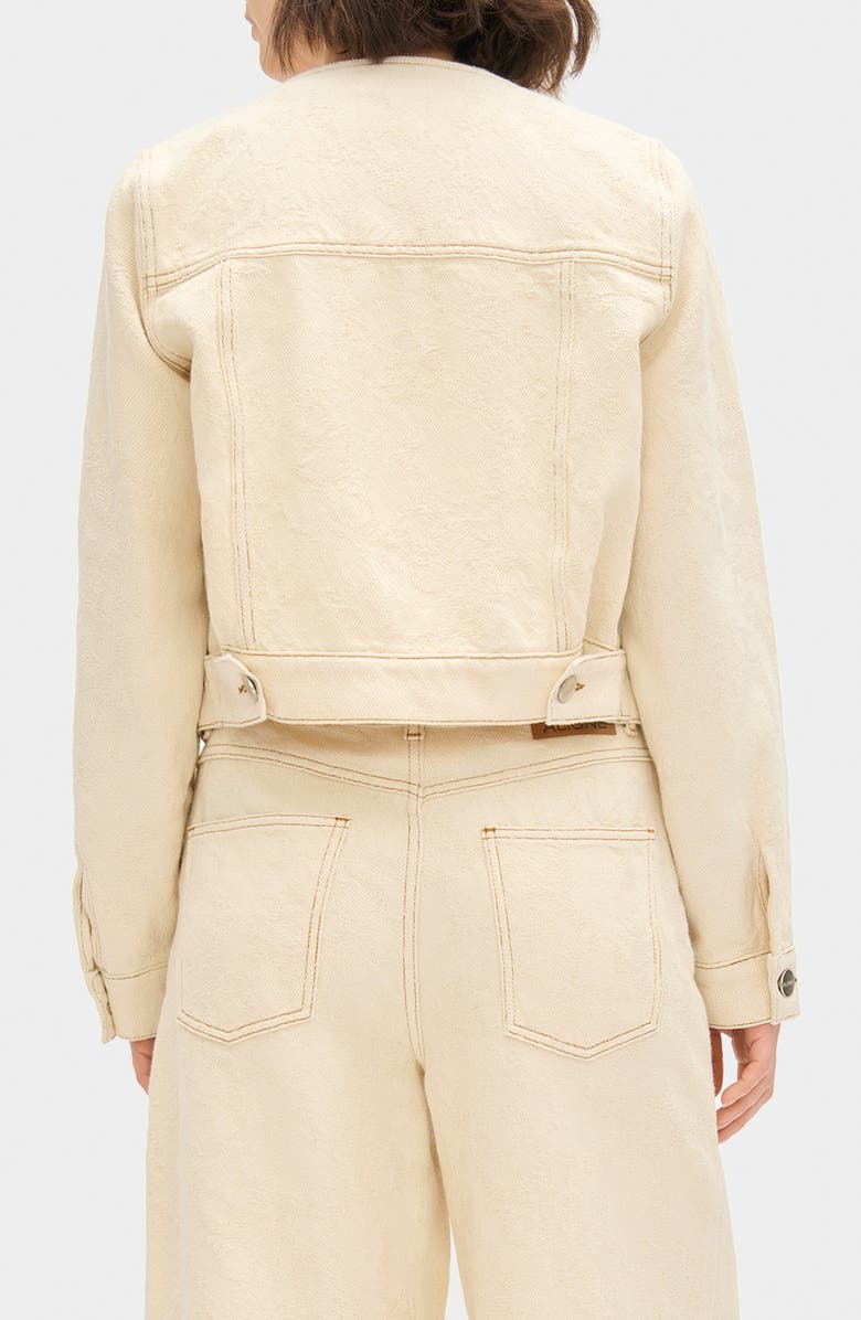 ALIGNE Diana Organic Cotton Denim Jacket, Alternate, color, Ecru