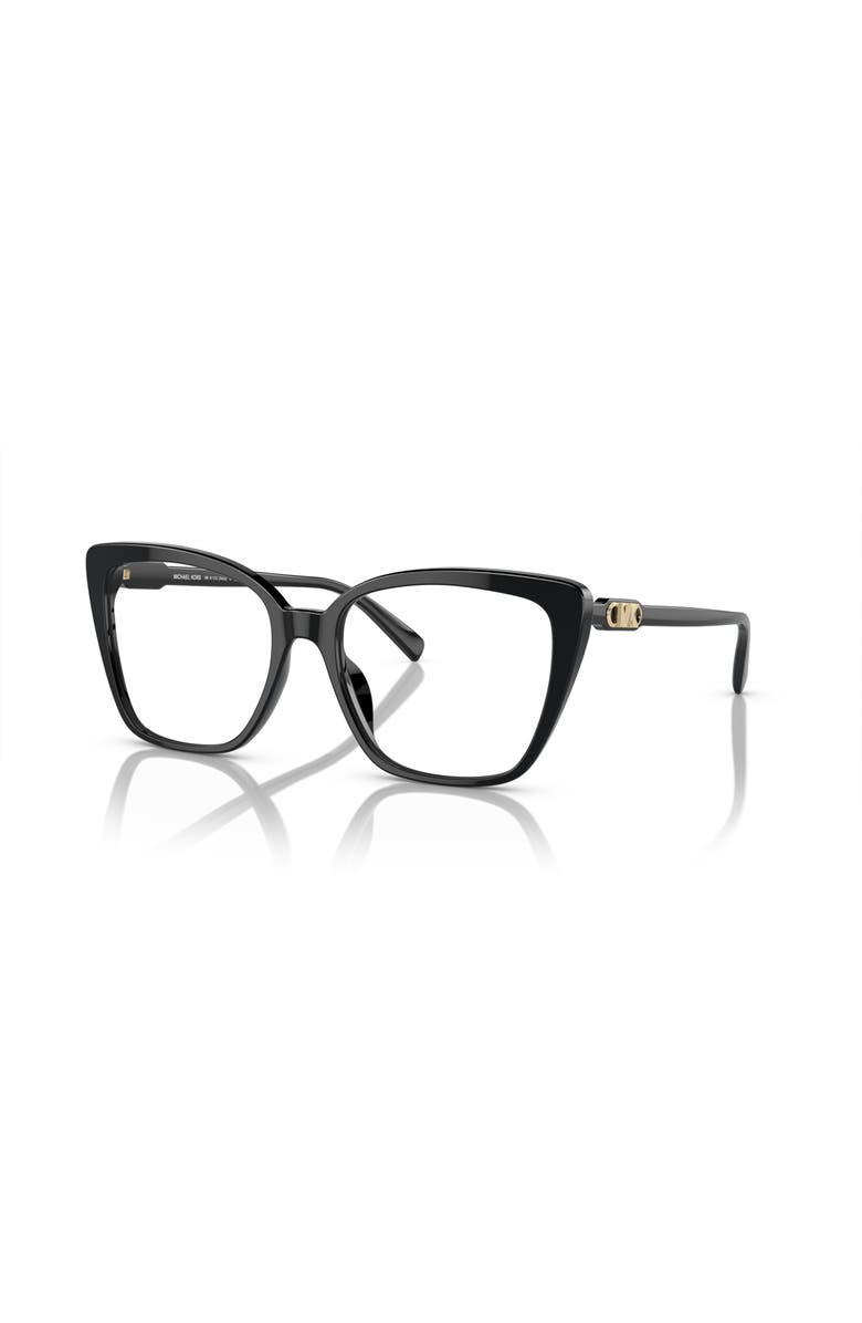 Michael Kors 53mm Square optical glasses, Main, color, Black