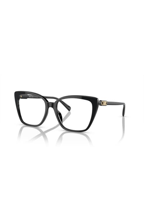 Michael Kors 53mm Square Optical Glasses In Black