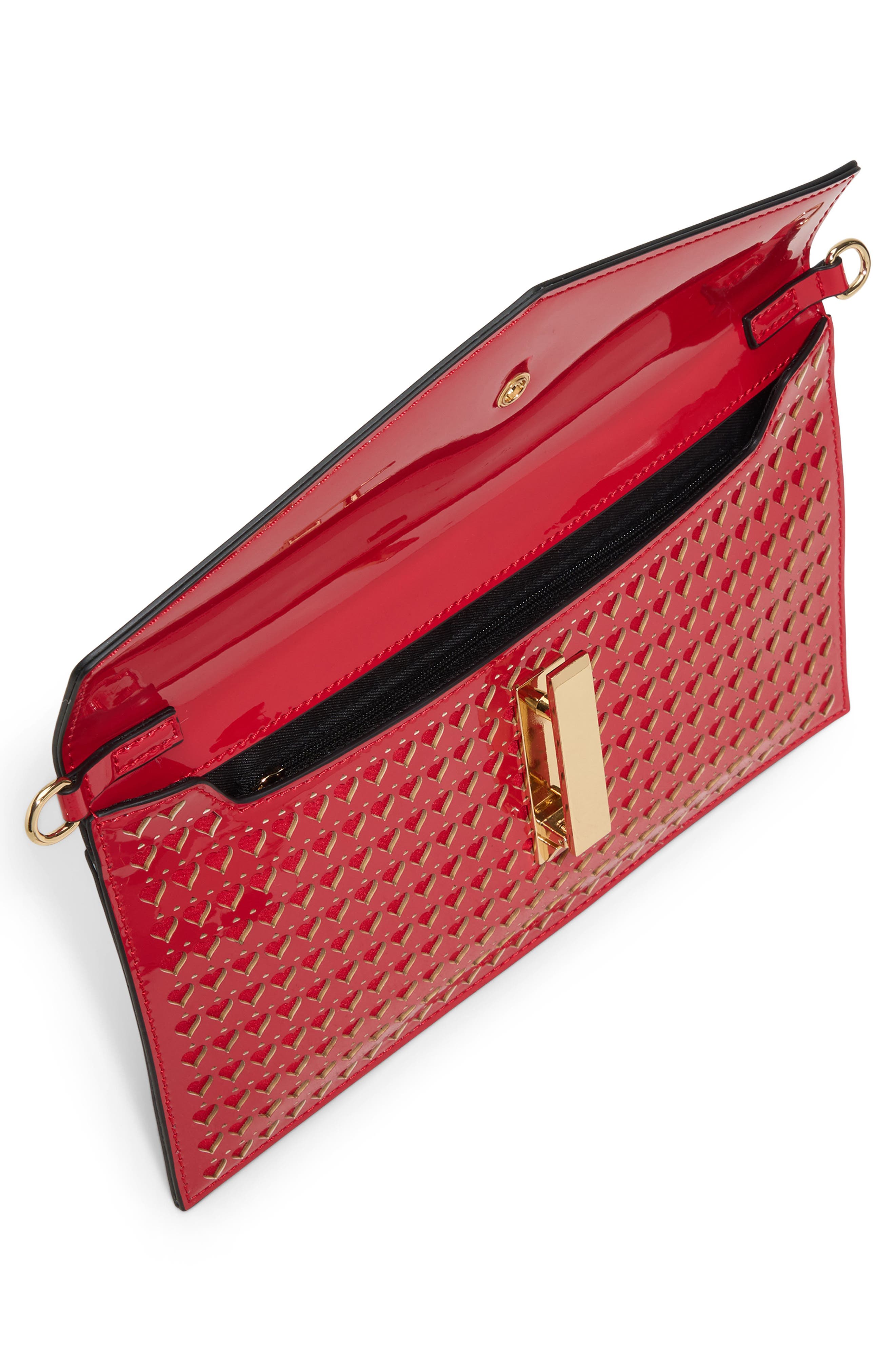 ALDO Love Clutch, Alternate, color, Red