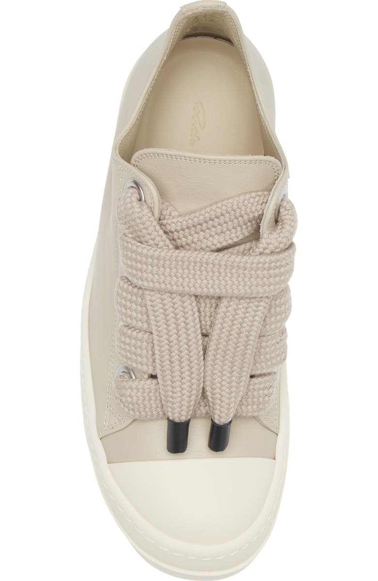 Rick Owens Jumbo Lace Low Top Sneaker, Alternate, color, Sand/ Milk/ Milk