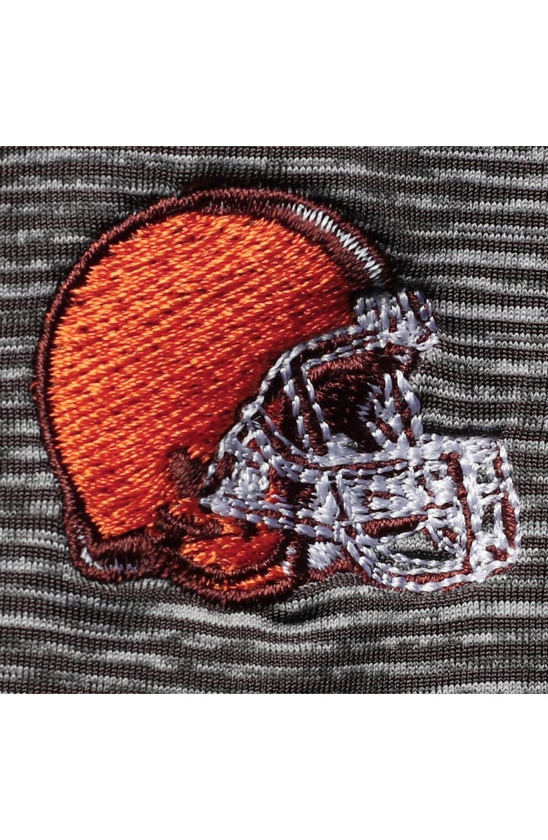 vineyard vines Men
s Vineyard Vines Charcoal Cleveland Browns Destin Stripe Sankaty Polo, Alternate, color, Charcoal