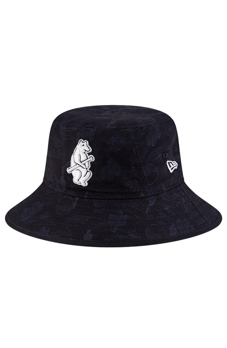 New Era Youth New Era  Blue Chicago Cubs 2025 Spring Training All Over Print Bucket Hat, Main, color, 