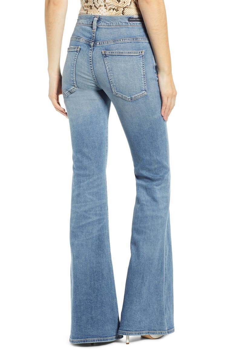 Chloe High Waist Flare Jeans, Alternate, color, SERENITY
