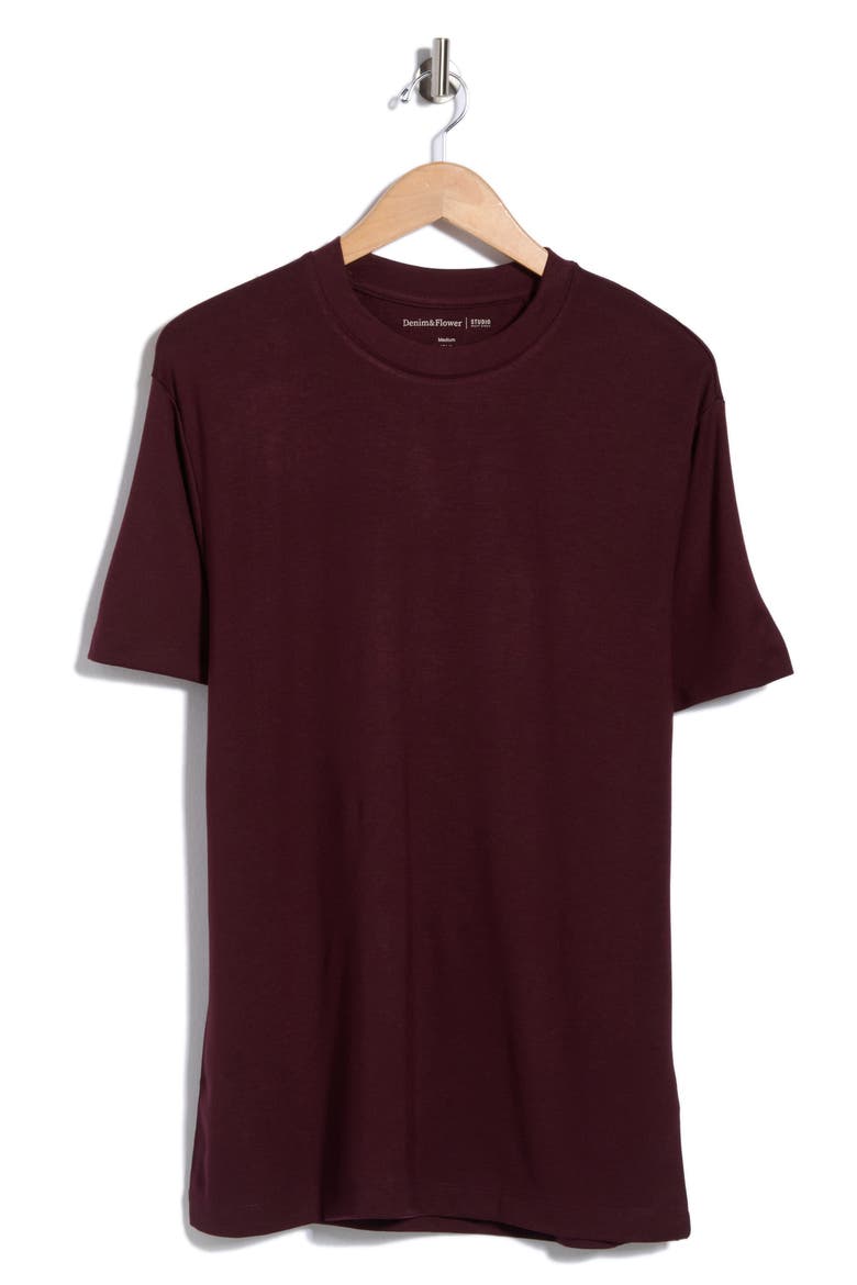 Premium Solid Dressy T-Shirt, Main, color, WINE