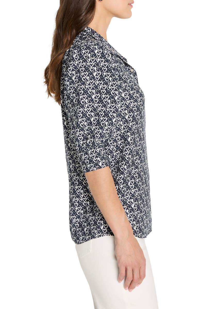 NIC+ZOE Etched Hearts Shirt, Alternate, color, Indigo Multi