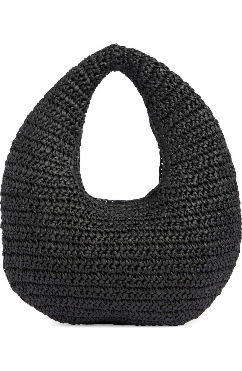 Collection XIIX Slouchy Crochet Hobo Bag, Alternate, color, Black
