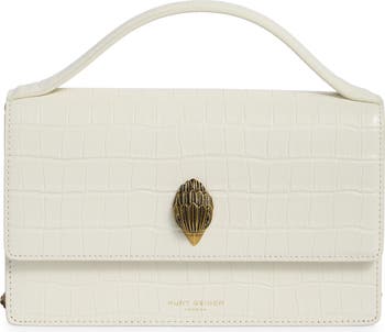 ハンドバッグ CROCO EMBOSSED ELLA MARKET Small Edie Top-handle Bag In Italian Croc-embossed Leather