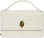 Kurt Geiger London Bond Croc Embossed Leather Top Handle Bag