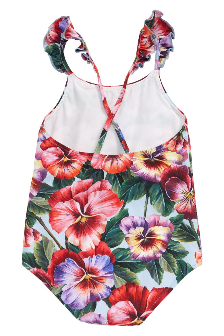 Floral One-Piece Swimsuit, Alternate, color, VIOLETTE FDO.AZZURRO