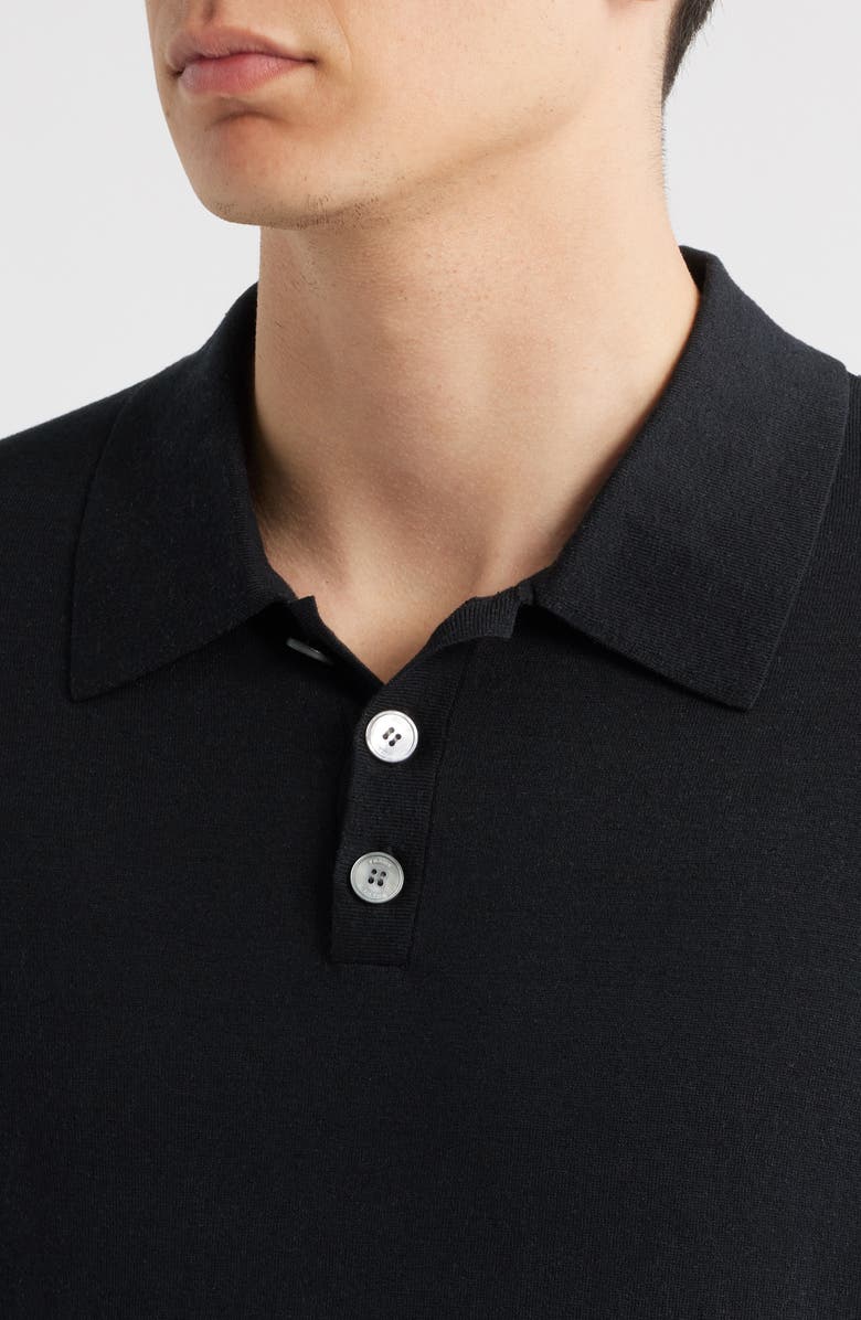 FRAME Cotton Pique Polo, Alternate, color, Black