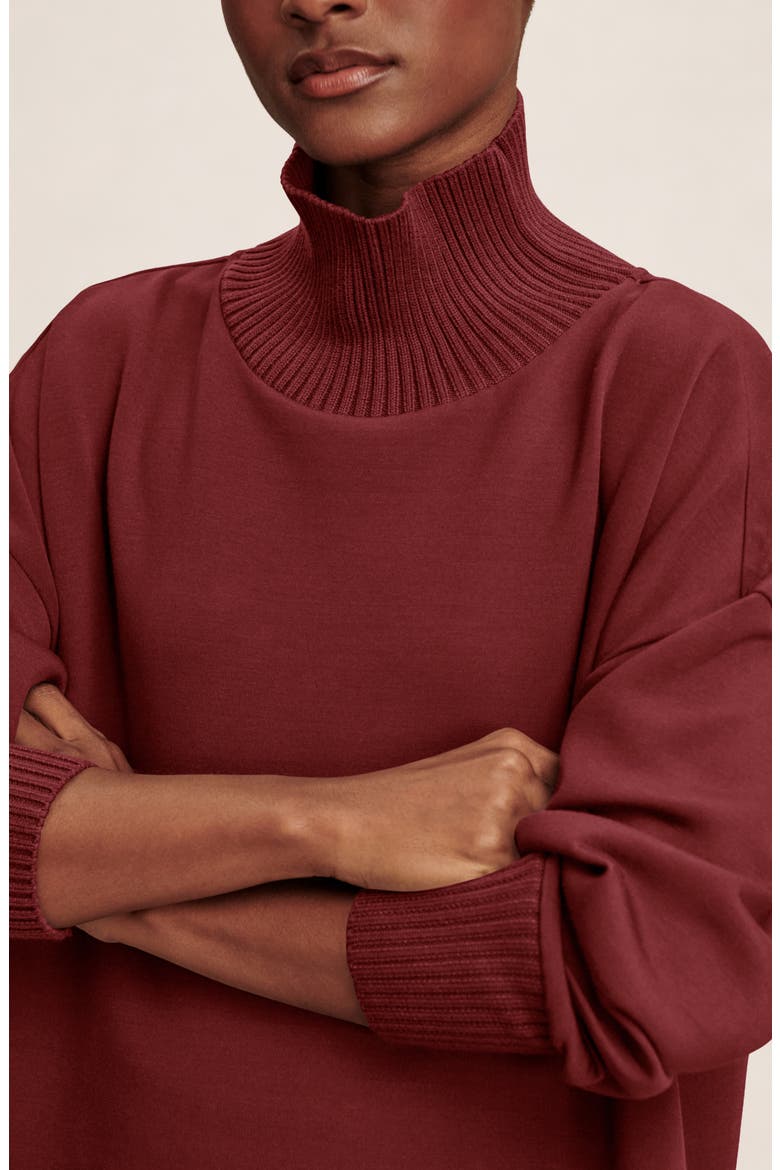 Barker Turtleneck Sweatshirt, Alternate, color, NEW MAROON