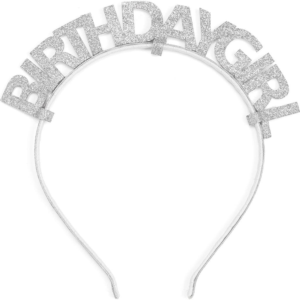 Sweet Wink Silver Birthday Girl Headband In Silver