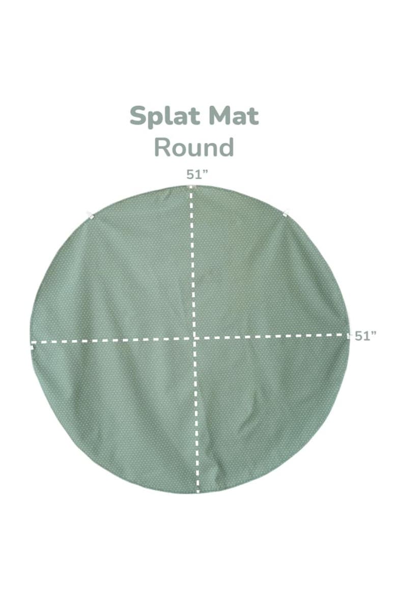 Baby Splat Mat for Kids, Large 51x51 Floor Playmat w/ Durable Waterproof Surface, Alternate, color, Dotted Sand (Round)