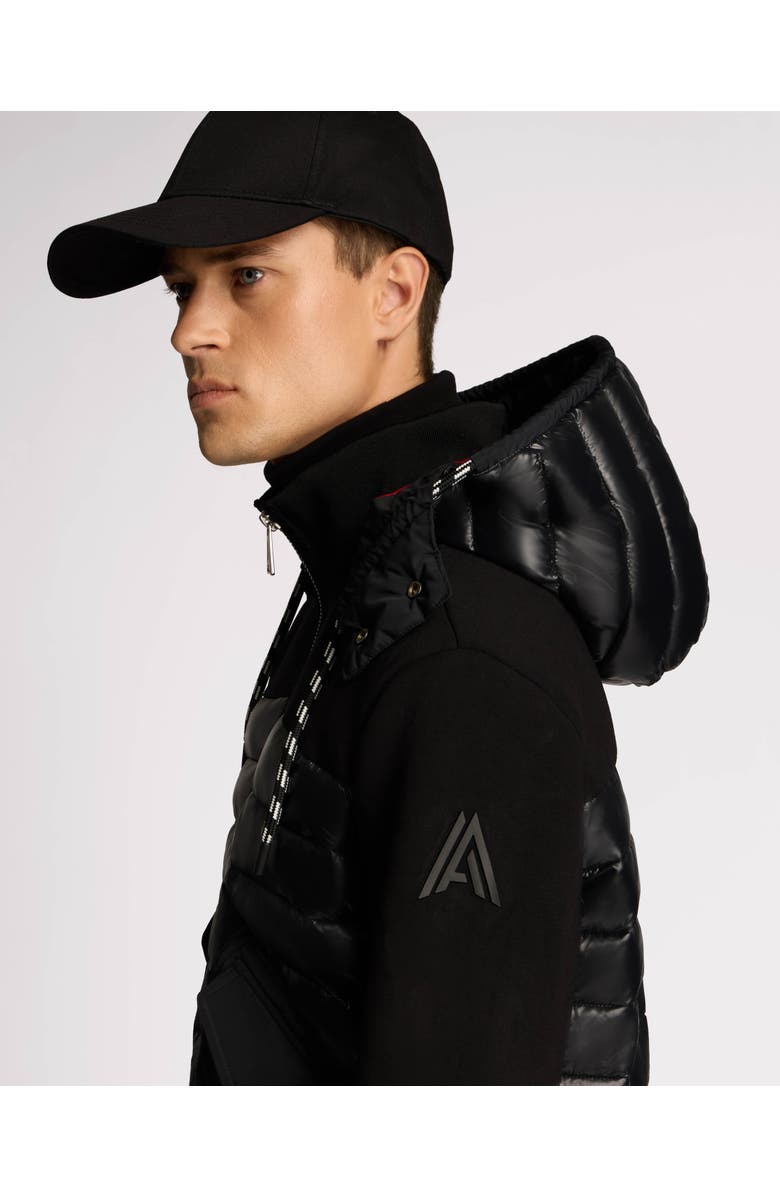 Alpenhaus Nimbus Lightweight Mixed Media Hybrid Bomber Jacket, Alternate, color, Black