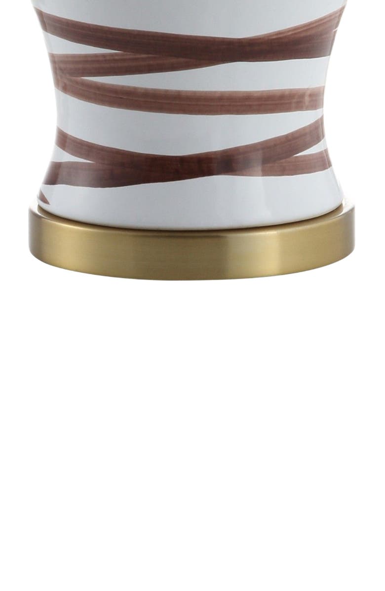 JONATHAN Y Joelie 29" Ceramic LED Table Lamp, Alternate, color, Brown/White