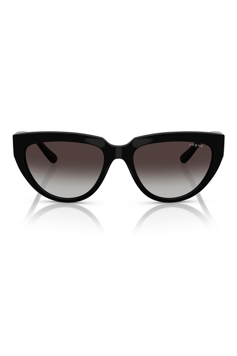54mm Irregular Sunglasses, Main, color, BLACK