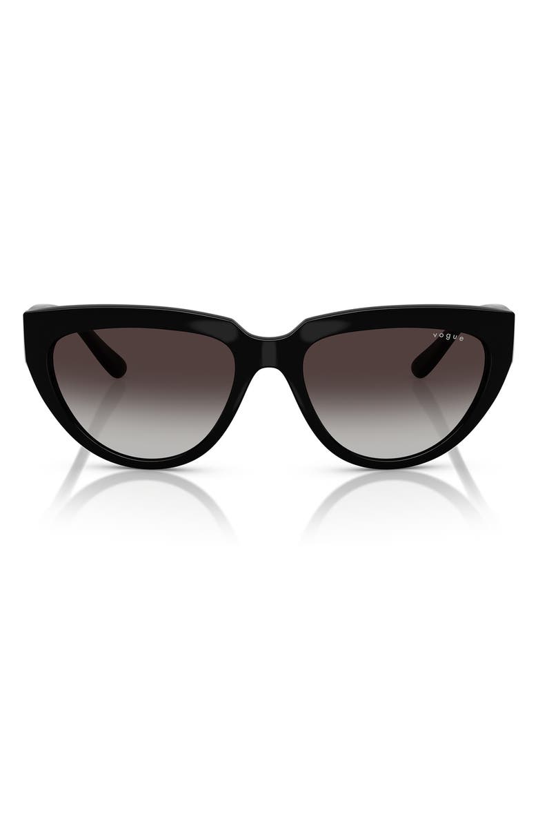 VOGUE 54mm Irregular Sunglasses, Main, color, Black