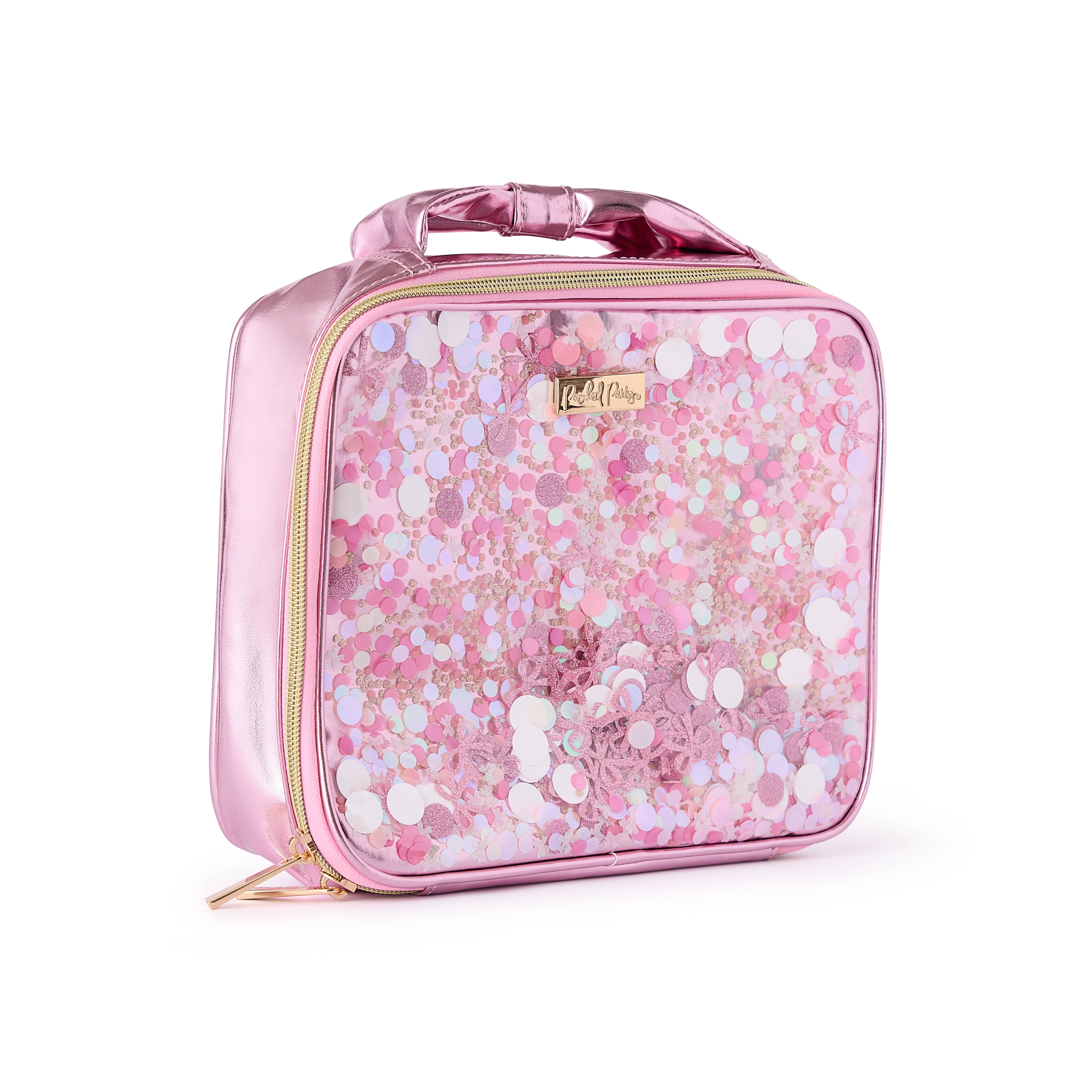 Pink Confetti-Filled Lunchbox, Alternate, color, Pink