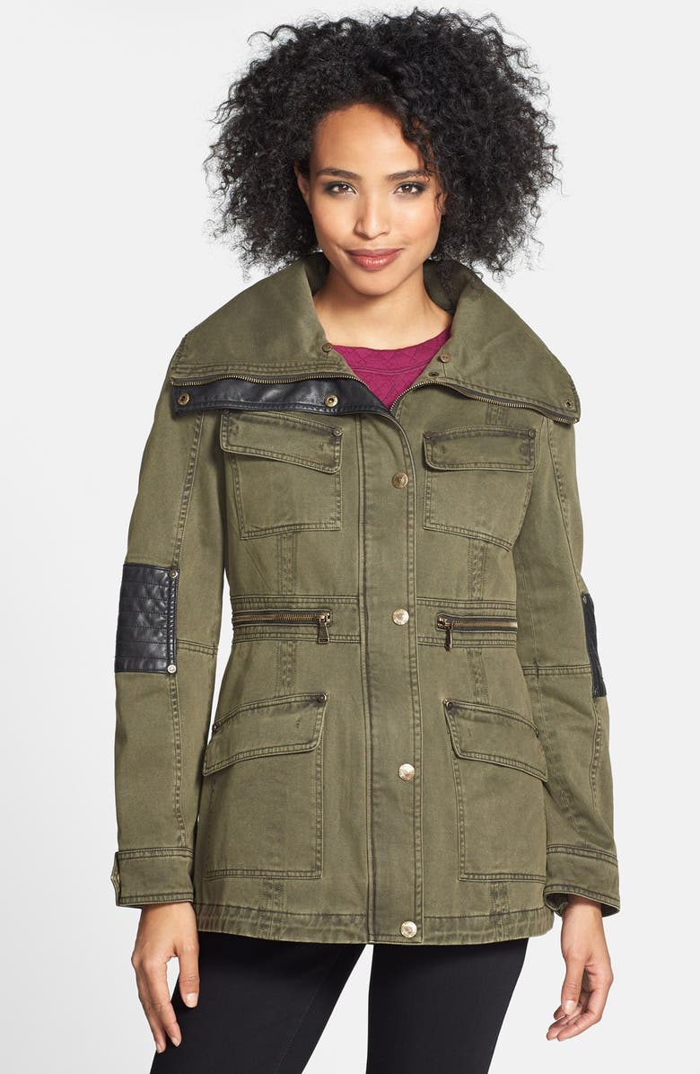 GUESS Faux Fur Trim Anorak, Alternate, color, 