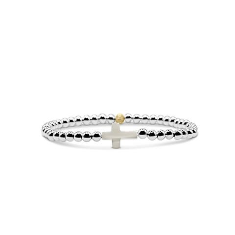 Faith Sterling Silver Cross Bracelet