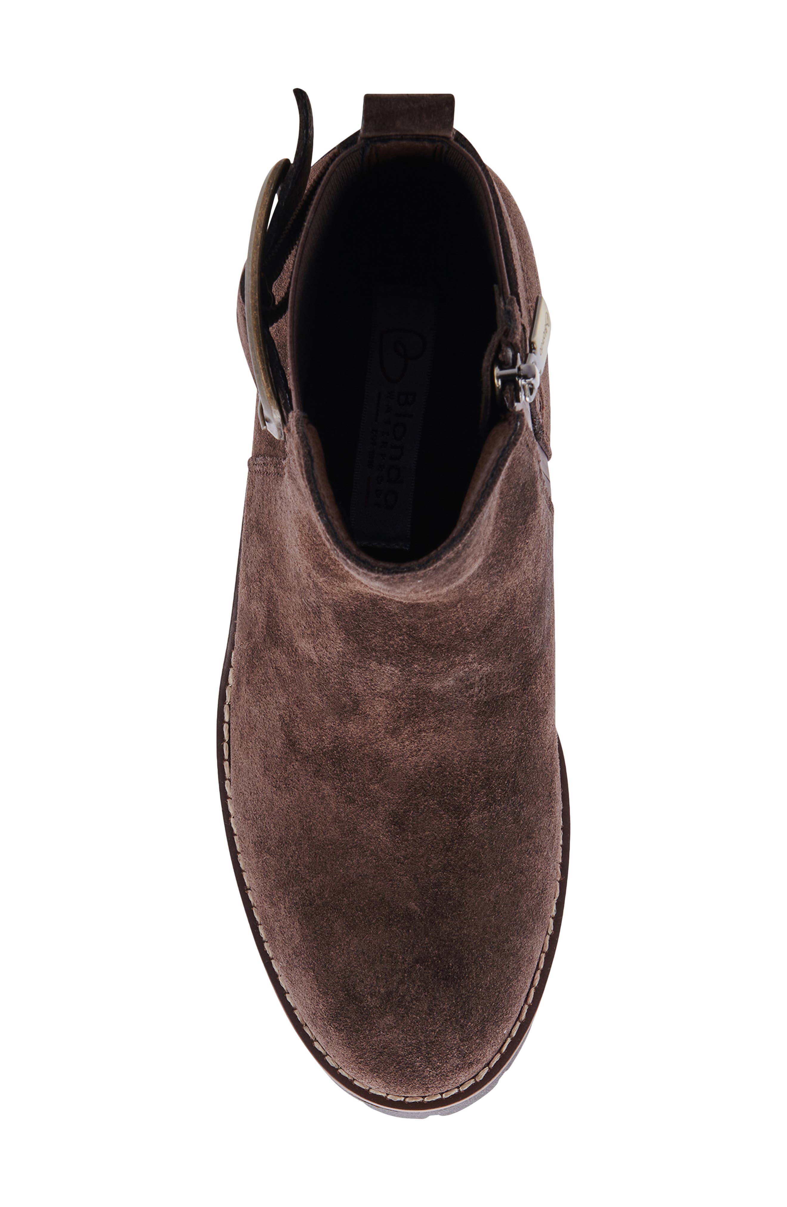 Dahlia Waterproof Bootie, Alternate, color, CHOCOLATE SUEDE